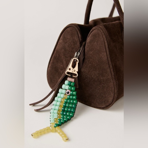 Free People Beaded Fish Bag Charm NWT - Picture 1 of 5
